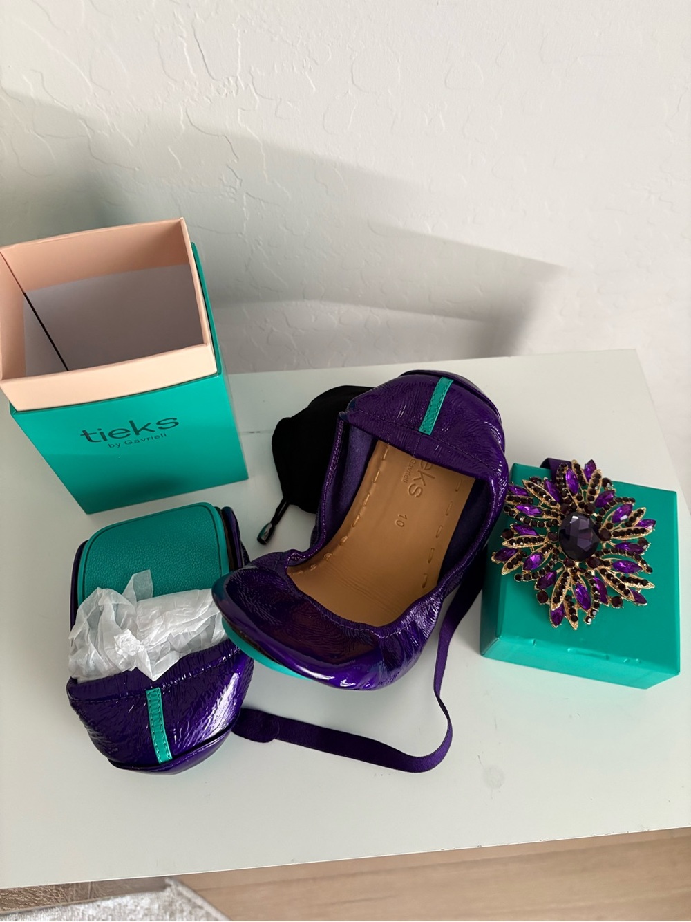 Tieks Purple diamond  Ballet Flats size 10